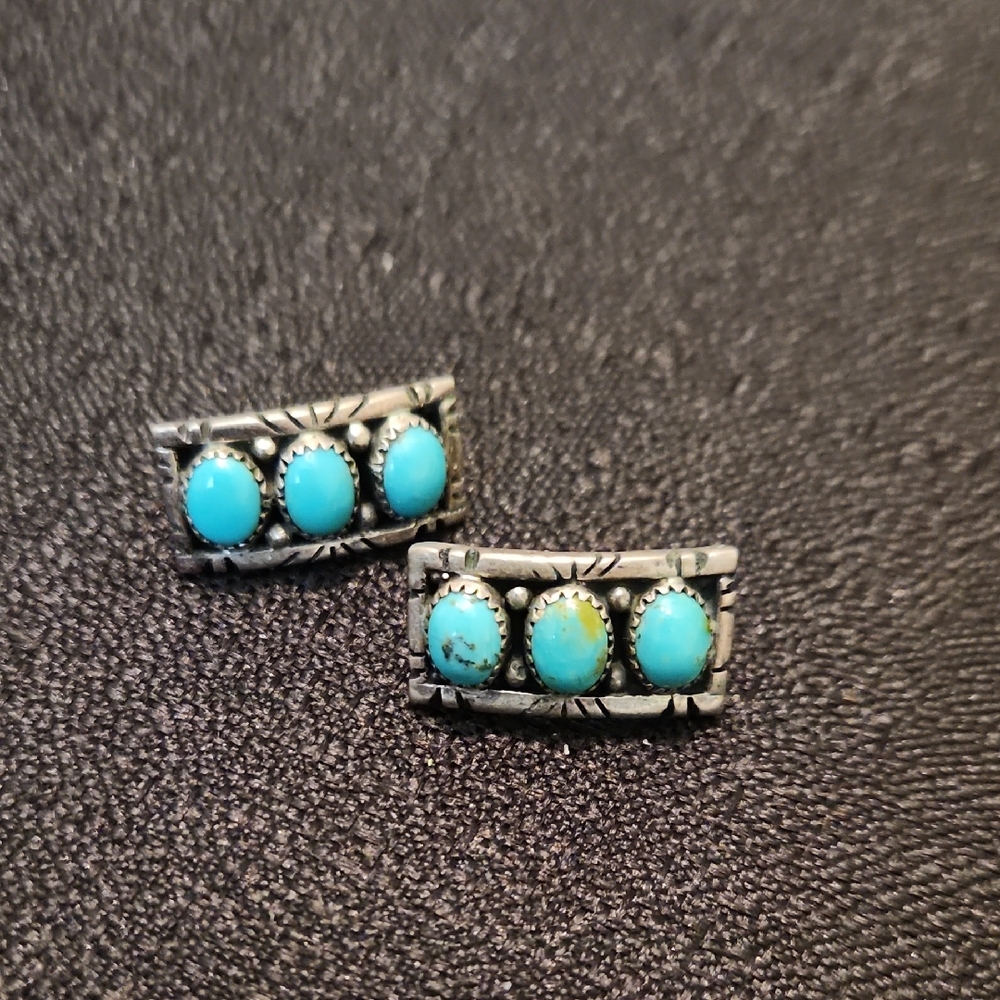 Turquoise Silver Earrings